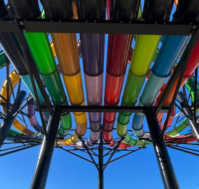 Neuer Rutschenturm "Nordiskturn" von unten