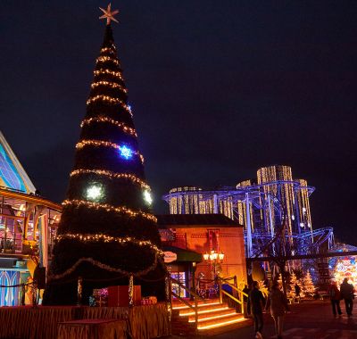 Themenbereich Luxemburg mit Weihnachtsbaum