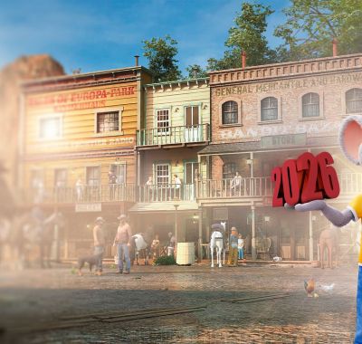 Ed mit 2026 im Hintergrund die Riverside Western Lodge