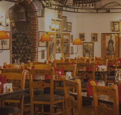 Der Innenraum des Hotelrestaurants Don Quichotte.