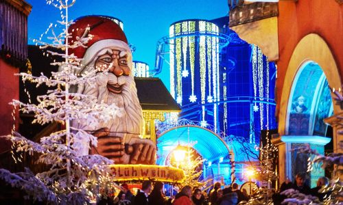 Weihnachtsmannglühweinstand