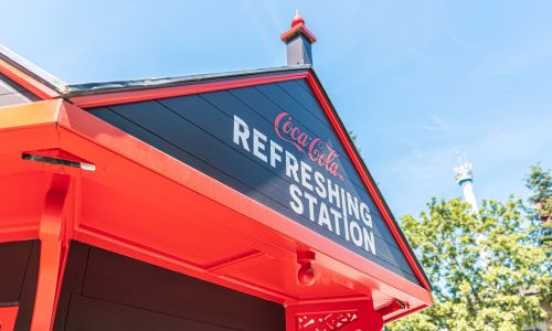Coca-Cola Refreshing Station an der Bobbahn
