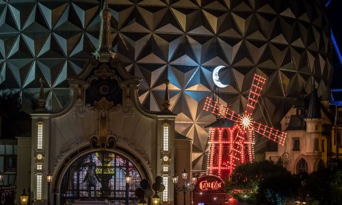 Eurosat Cancan Coaster bei Nacht