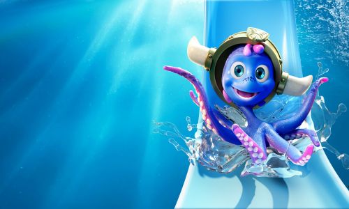 Snorri auf der Rutsche