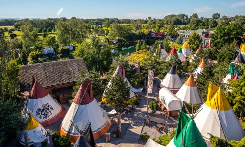 Tenda Tipi nella Tipi Town. Presa d’aria superiore