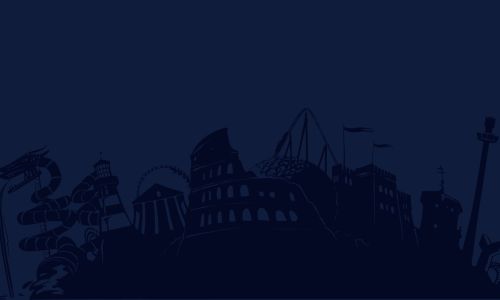 Silhouette des Europa-Park Erlebnis-Resorts