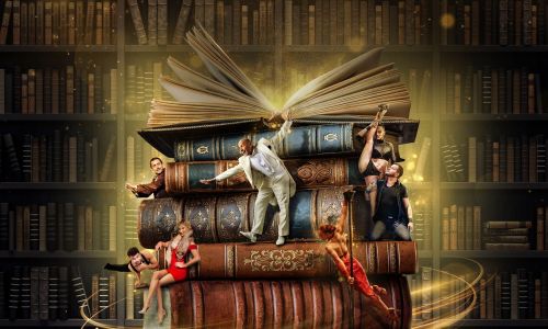 Motiv von der Show "Funny Library"