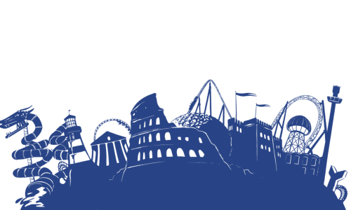 Silhouette des Europa-Park Erlebnis-Resorts