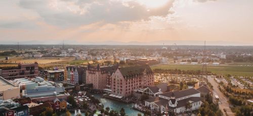 Luftaufnahme des Hotels "Krønasår"